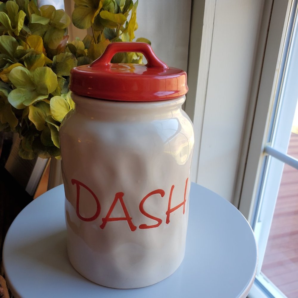 White Canister w/ Red lid